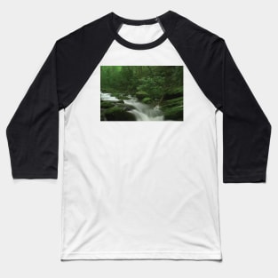 Roaring Fork River Flowing Through The Great Smoky Mountains National Park Baseball T-Shirt